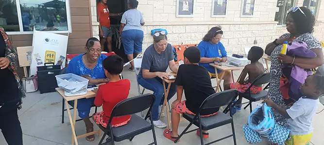 Christian Youth in Action present the Gospel to children CEF Midland Basin Chapter